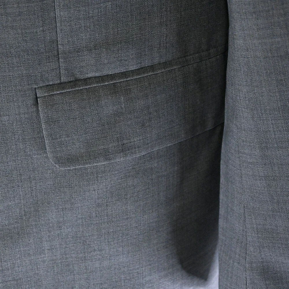 Joseph Abboud 44R Gray Freedom USA Made 2 Button‎ Blazer Jacket Sport Coat_3